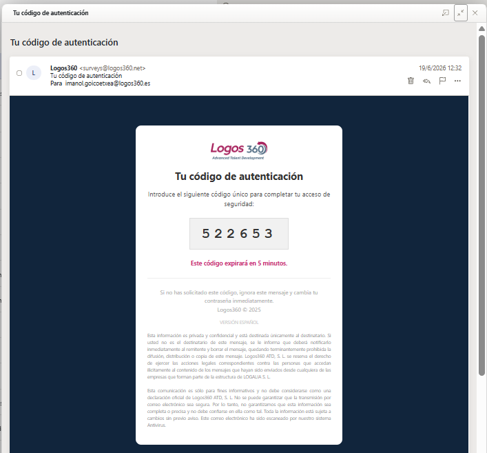 Acceso a la app como administrador/gestor/usuario evaluación desempeño.