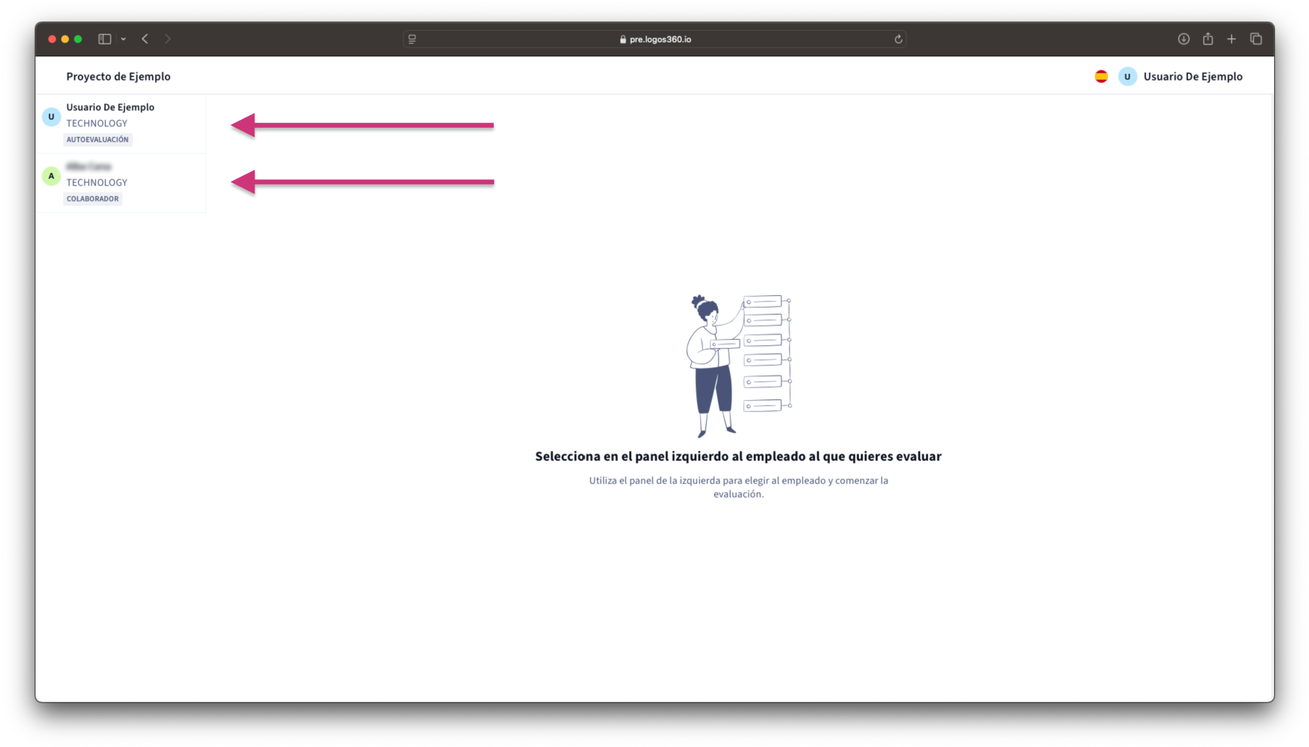 Vista evaluador