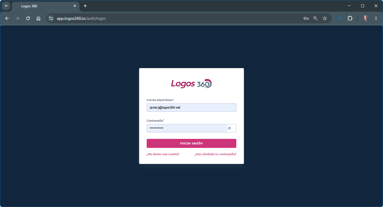 Acceso a la app como administrador/gestor/usuario evaluación desempeño.