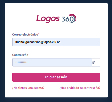 Acceso a la app como administrador/gestor/usuario evaluación desempeño.